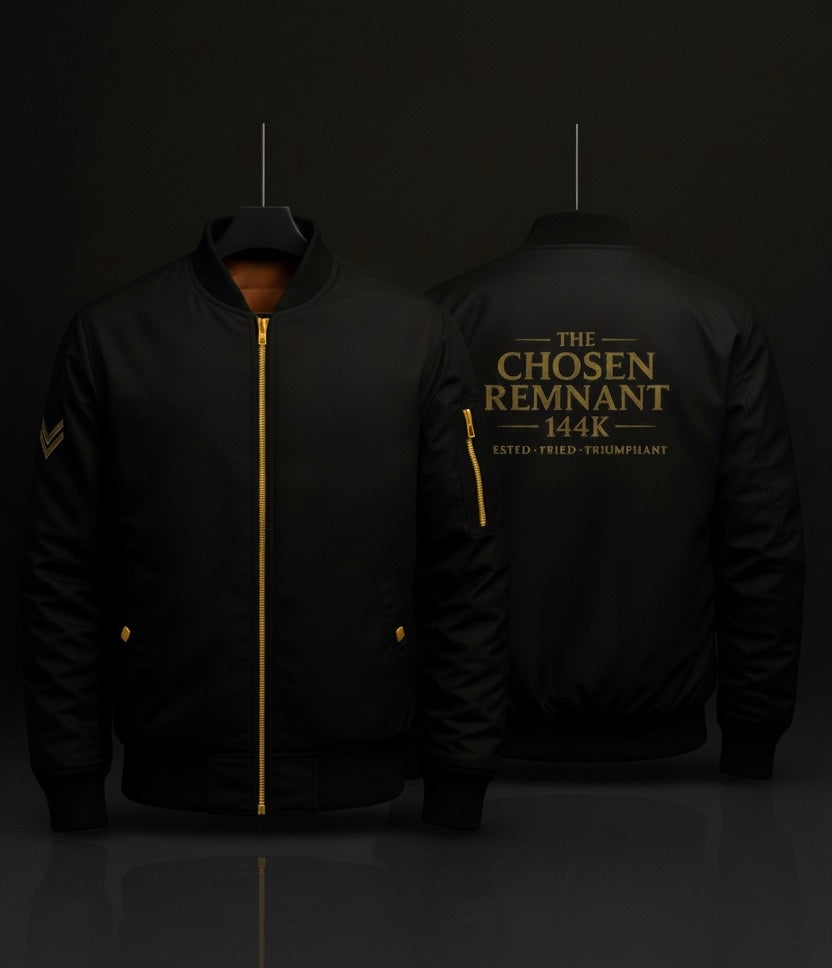 Chosen Remnant 144K Gold Zipper Bomber